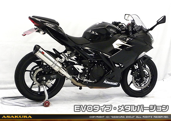 Ninja400【2BL-EX400G】用 TTRタイプマフラー EVOタイプ メタルバージョン