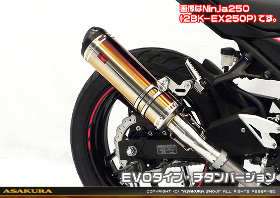 Ninja400【2BL-EX400G】用 TTRタイプマフラー EVOタイプ チタンバージョン