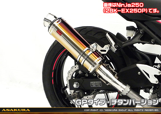 Ninja400【2BL-EX400G】用 TTRタイプマフラー GPタイプ チタンバージョン