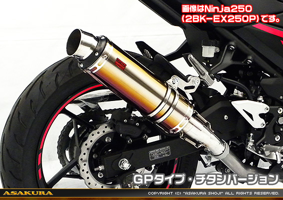 Ninja400【2BL-EX400G】用 TTRタイプマフラー GPタイプ チタンバージョン