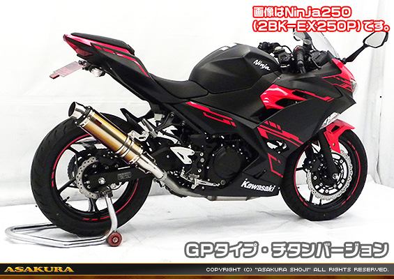 Ninja400【2BL-EX400G】用 TTRタイプマフラー GPタイプ チタンバージョン