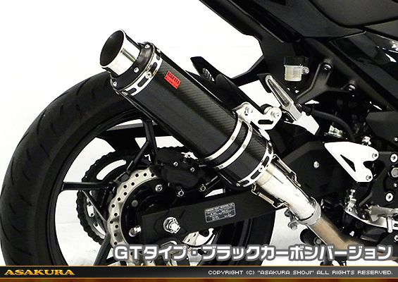Ninja400【2BL-EX400G】用 TTRタイプマフラー GTタイプ ブラックカーボンバージョン