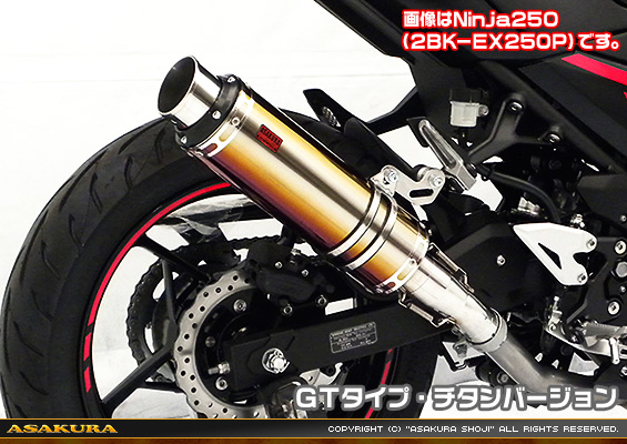 Ninja400【2BL-EX400G】用 TTRタイプマフラー GTタイプ チタンバージョン