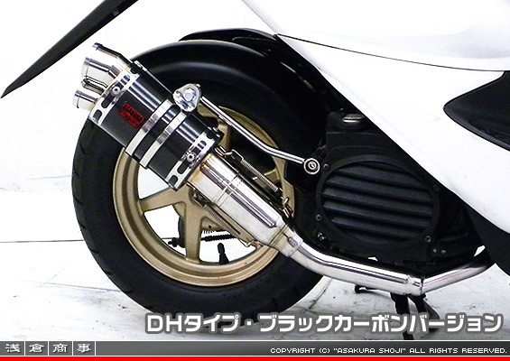 スマートDio・スマートDio Z4用 ZZRタイプマフラー DHタイプ ブラックカーボンバージョン