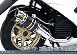 スマートDio・スマートDio Z4用 ZZRタイプマフラー DHタイプ ブラックカーボンバージョン