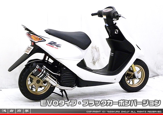 スマートDio・スマートDio Z4用 ZZRタイプマフラー EVOタイプ ブラックカーボンバージョン