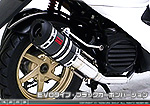 スマートDio・スマートDio Z4用 ZZRタイプマフラー EVOタイプ ブラックカーボンバージョン