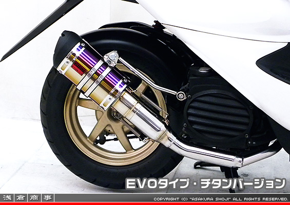 スマートDio・スマートDio Z4用 ZZRタイプマフラー EVOタイプ チタンバージョン
