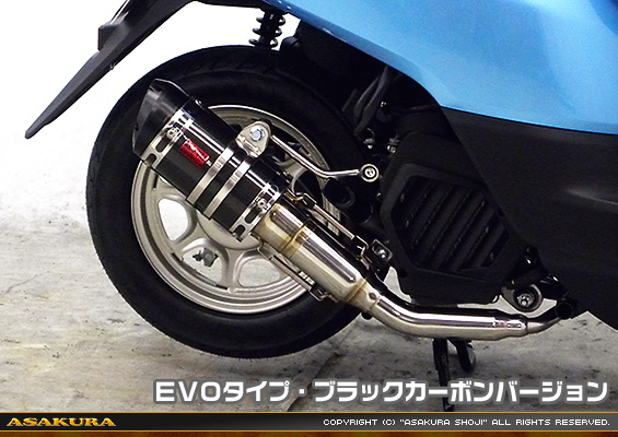 タクト【AF79・AF75】用 ZZRタイプマフラー EVOタイプ ブラックカーボンバージョン