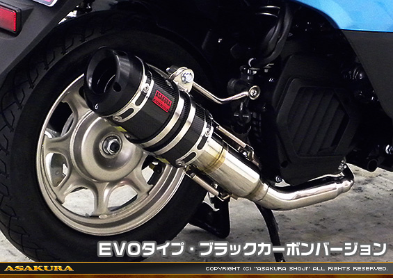 タクト【AF79・AF75】用 ZZRタイプマフラー EVOタイプ ブラックカーボンバージョン
