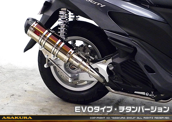 トリシティ125【EBJ-SE82J】用 DDRタイプマフラー EVOタイプ チタンバージョン