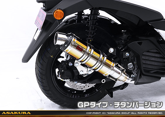 トリシティ125【8BJ-SEL4J】用 DDRタイプマフラー GPタイプ チタンバージョン