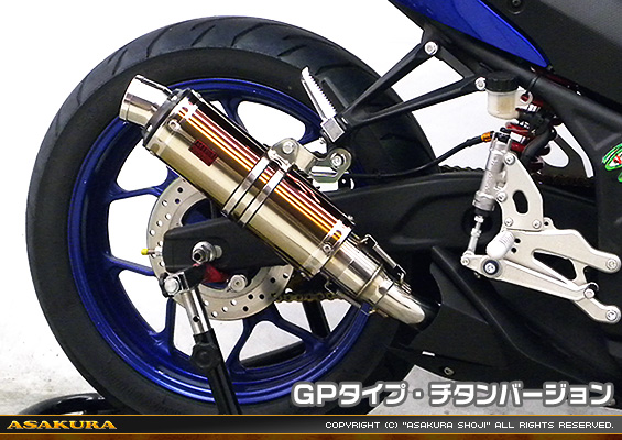 YZF-R25【JBK-RG10J】/YZF-R3【EBL-RH07J】用 TTRタイプマフラー GPタイプ チタンバージョン