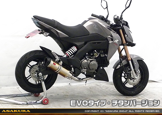 Z125 PRO用 DDRタイプマフラー EVOタイプ チタンバージョン【フルエキゾースト】