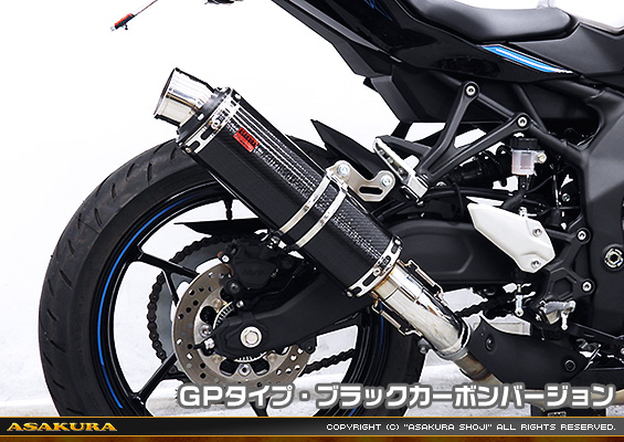 ZX-25R【8BK-ZX250H】用 TTRタイプマフラー GPタイプ ブラックカーボンバージョン