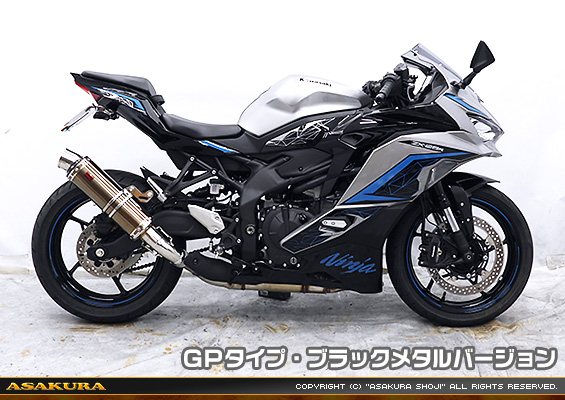 ZX-25R【8BK-ZX250H】用 TTRタイプマフラー GPタイプ ブラックメタルバージョン