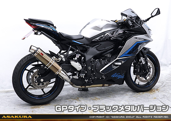 ZX-25R【8BK-ZX250H】用 TTRタイプマフラー GPタイプ ブラックメタルバージョン