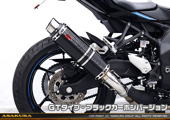 ZX-25R【8BK-ZX250H】用 TTRタイプマフラー GTタイプ ブラックカーボンバージョン