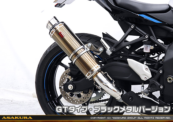 ZX-25R【8BK-ZX250H】用 TTRタイプマフラー GTタイプ ブラックメタルバージョン