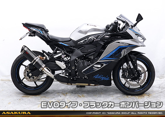 ZX-4R・ZX-4RR【8BL-ZX400P】用 TTRタイプマフラー EVOタイプ ブラックカーボンバージョン