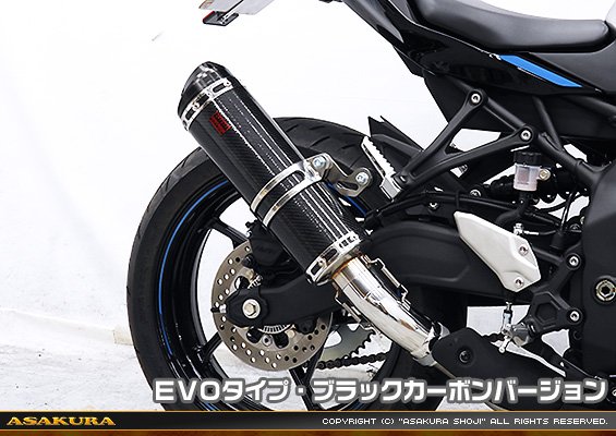 ZX-4R・ZX-4RR【8BL-ZX400P】用 TTRタイプマフラー EVOタイプ ブラックカーボンバージョン